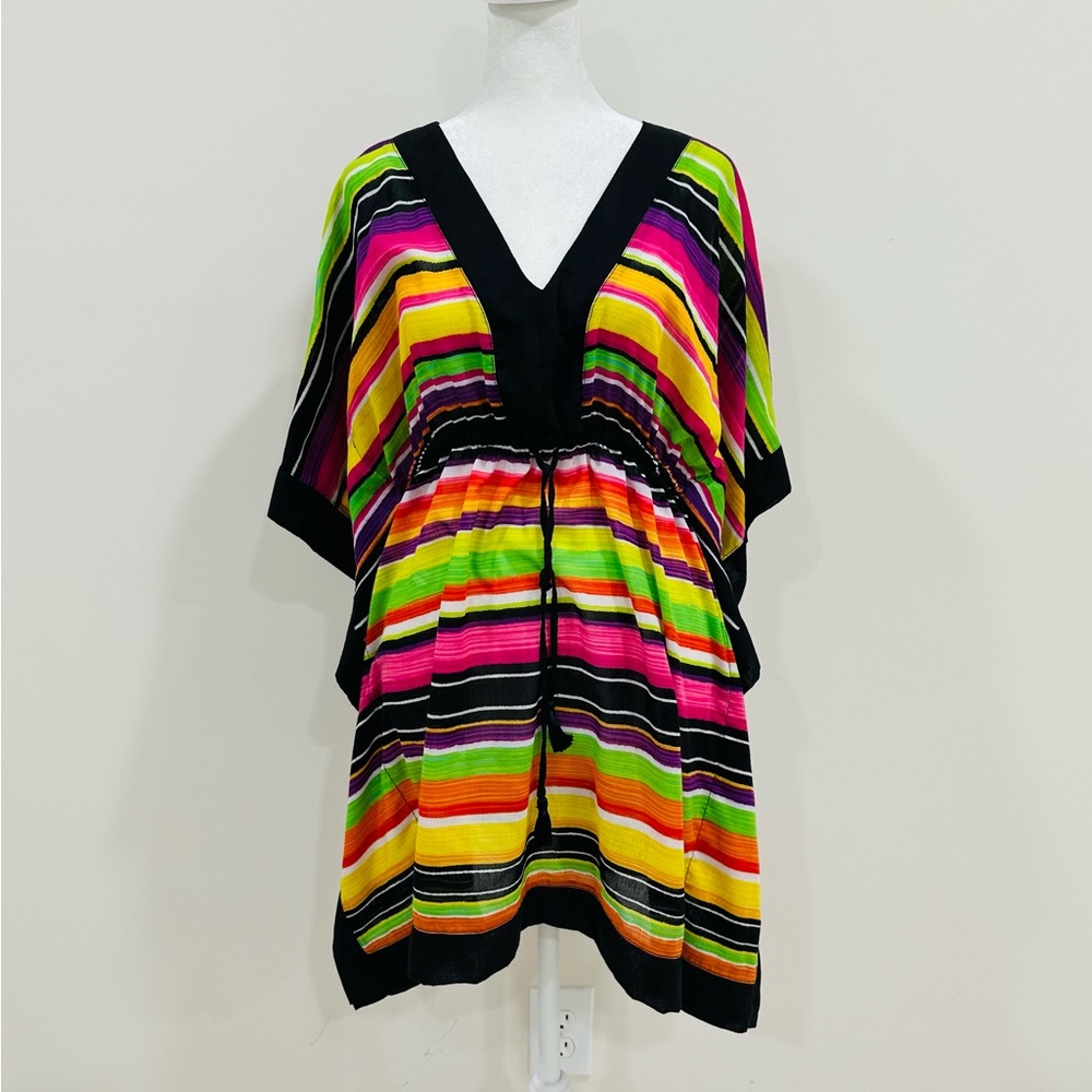 Women’s Lauren Ralph Lauren Sheer Tunic‎ Colors Of The Rainbow Beach Coverup S/M